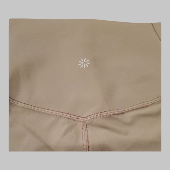 Athleta Light Olive Green Cropped Leggings. Size M - Picture 3 of 6